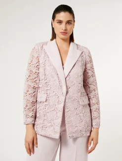Marina Rinaldi Veste blazer en macramé lamé ROSE New
