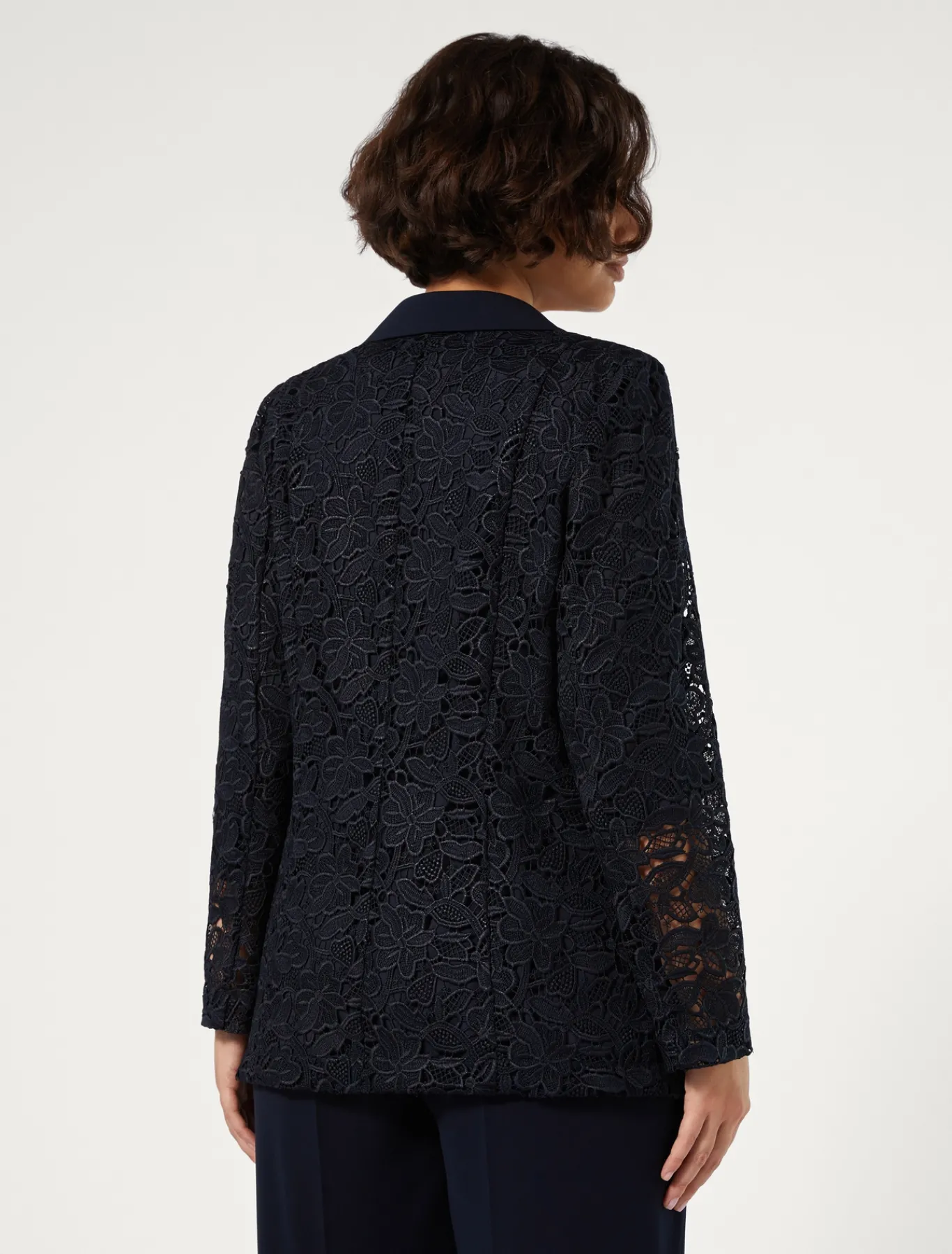 Marina Rinaldi Veste blazer en macramé lamé BLEUNUIT New
