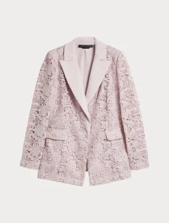 Marina Rinaldi Veste blazer en macramé lamé ROSE New