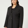 Marina Rinaldi Veste blazer en toile de laine stretch NOIR Outlet