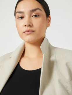 Marina Rinaldi Veste blazer en toile de laine stretch BEIGE Fashion