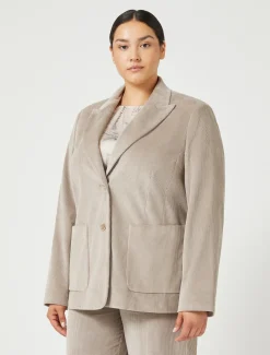 Marina Rinaldi Veste blazer en velours GRISTOURTERELLE Clearance