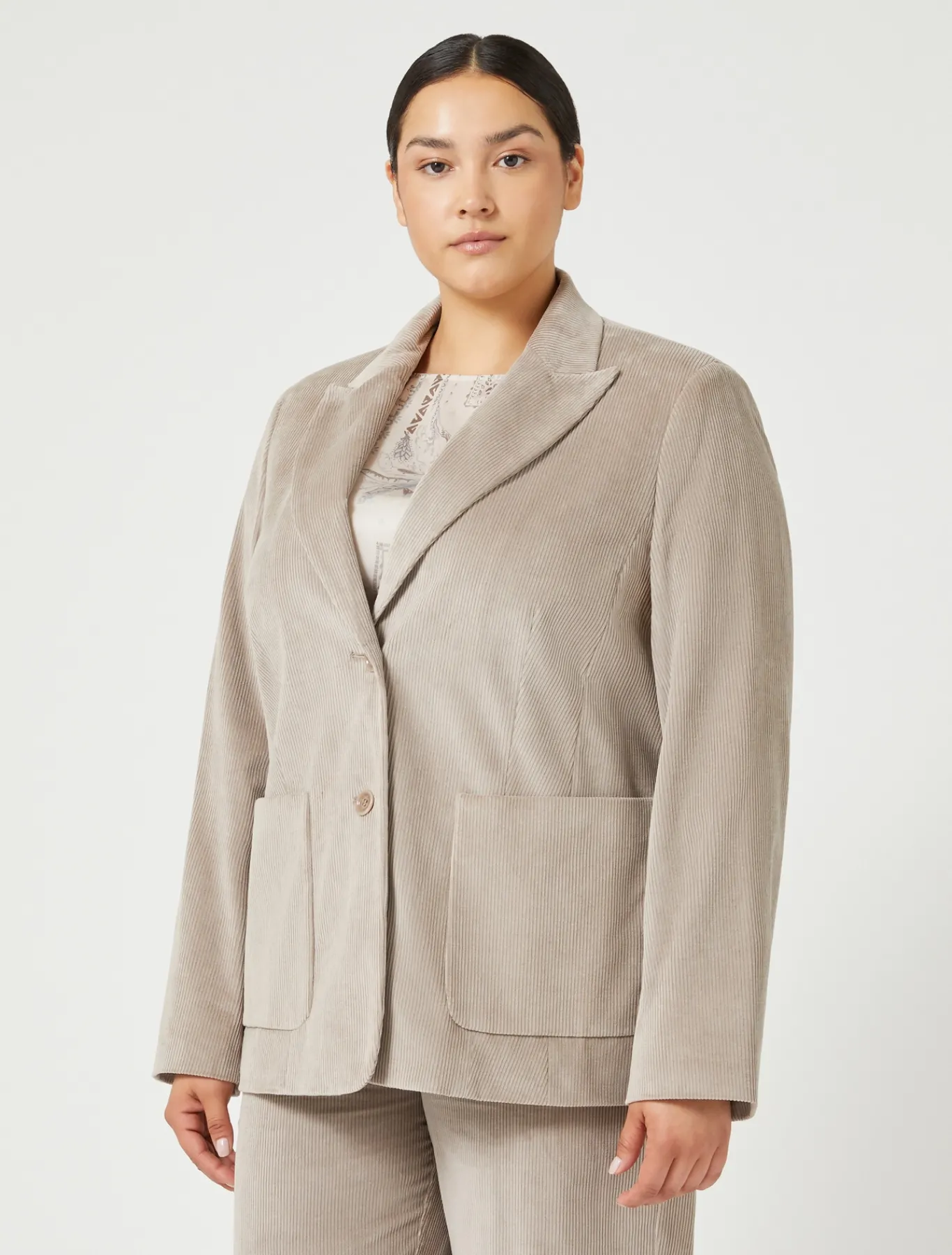 Marina Rinaldi Veste blazer en velours GRISTOURTERELLE Clearance
