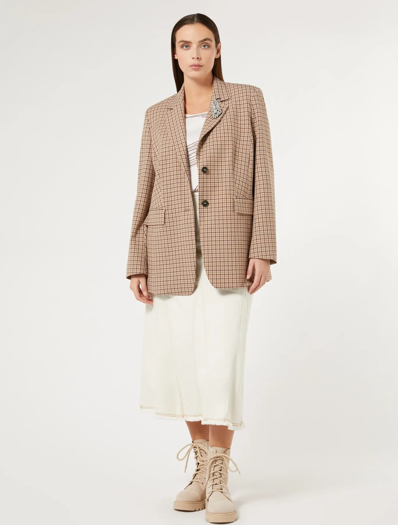 Marina Rinaldi Veste blazer en viscose mélangée ROSE New