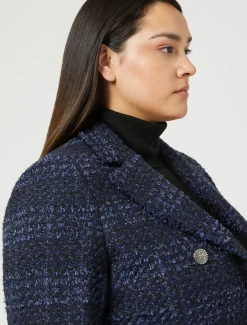 Marina Rinaldi Veste blazer teinte en fil à motif BLEUNUIT Hot