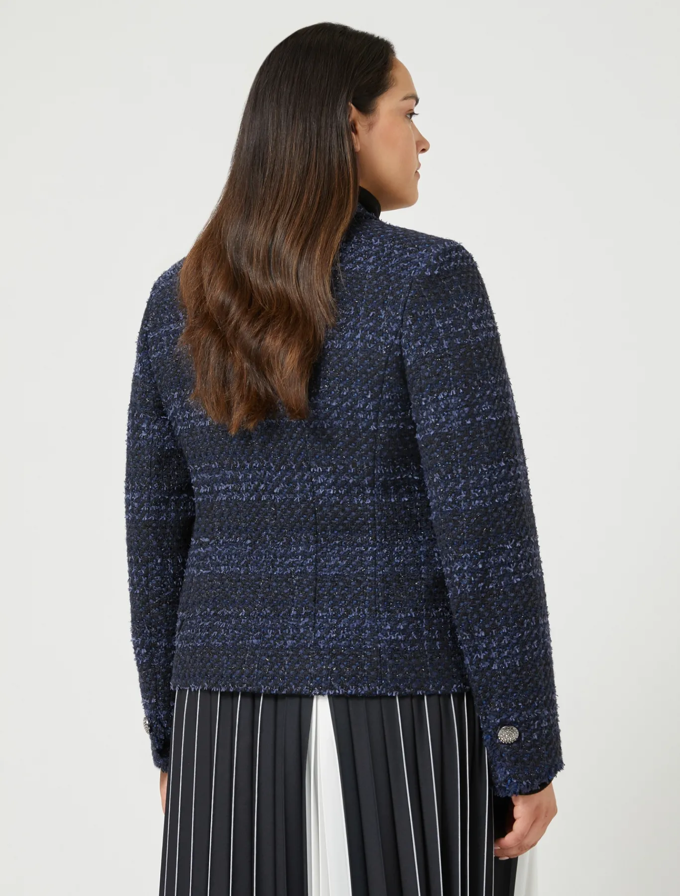 Marina Rinaldi Veste blazer teinte en fil à motif BLEUNUIT Hot