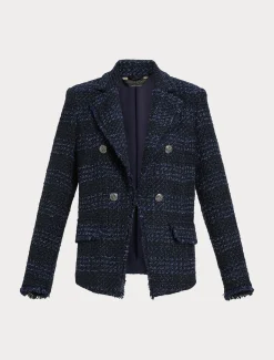 Marina Rinaldi Veste blazer teinte en fil à motif BLEUNUIT Hot