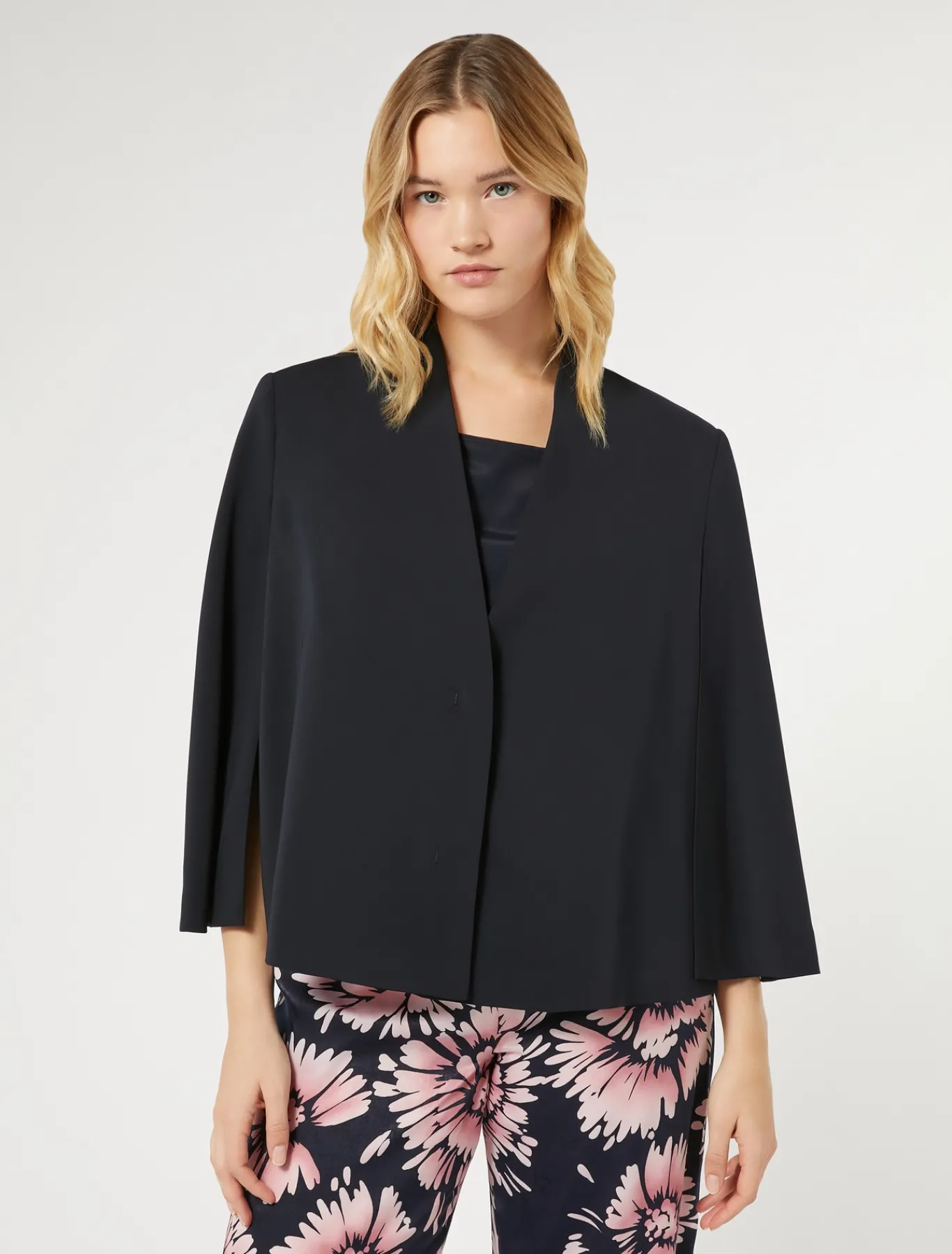 Marina Rinaldi Veste cape en cady BLEUMARINE Sale