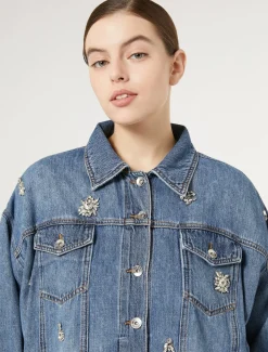 Marina Rinaldi Veste courte en denim BLEU Discount