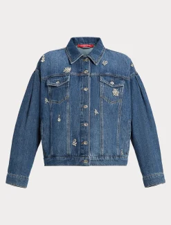 Marina Rinaldi Veste courte en denim BLEU Discount