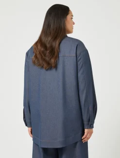Marina Rinaldi Veste en bull de coton mélangé BLEUJEANS Best