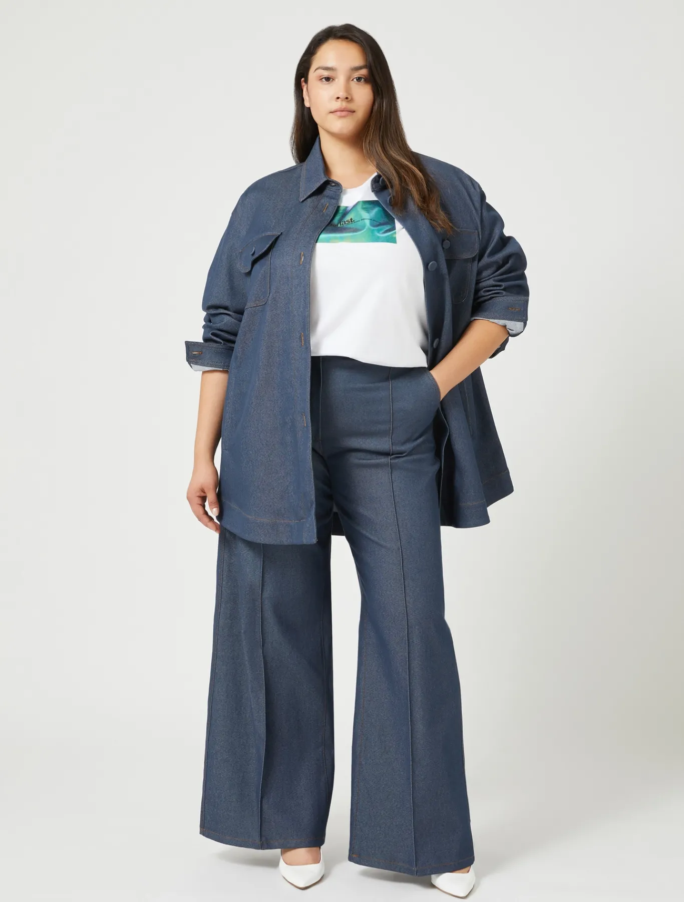 Marina Rinaldi Veste en bull de coton mélangé BLEUJEANS Best