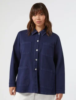 Marina Rinaldi Veste en bull de coton stretch BLEUDECHINE Online