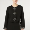 Marina Rinaldi Veste en cady avec strass NOIR Hot