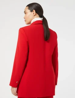 Marina Rinaldi Veste en crêpe de satin de laine ROUGE Discount