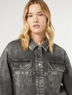 Marina Rinaldi Veste en denim de coton NOIR Best