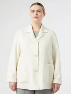 Marina Rinaldi Veste en double de laine mélangée IVOIRE Hot