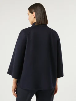 Marina Rinaldi Veste en double de laine et cachemire BLEUNUIT Outlet