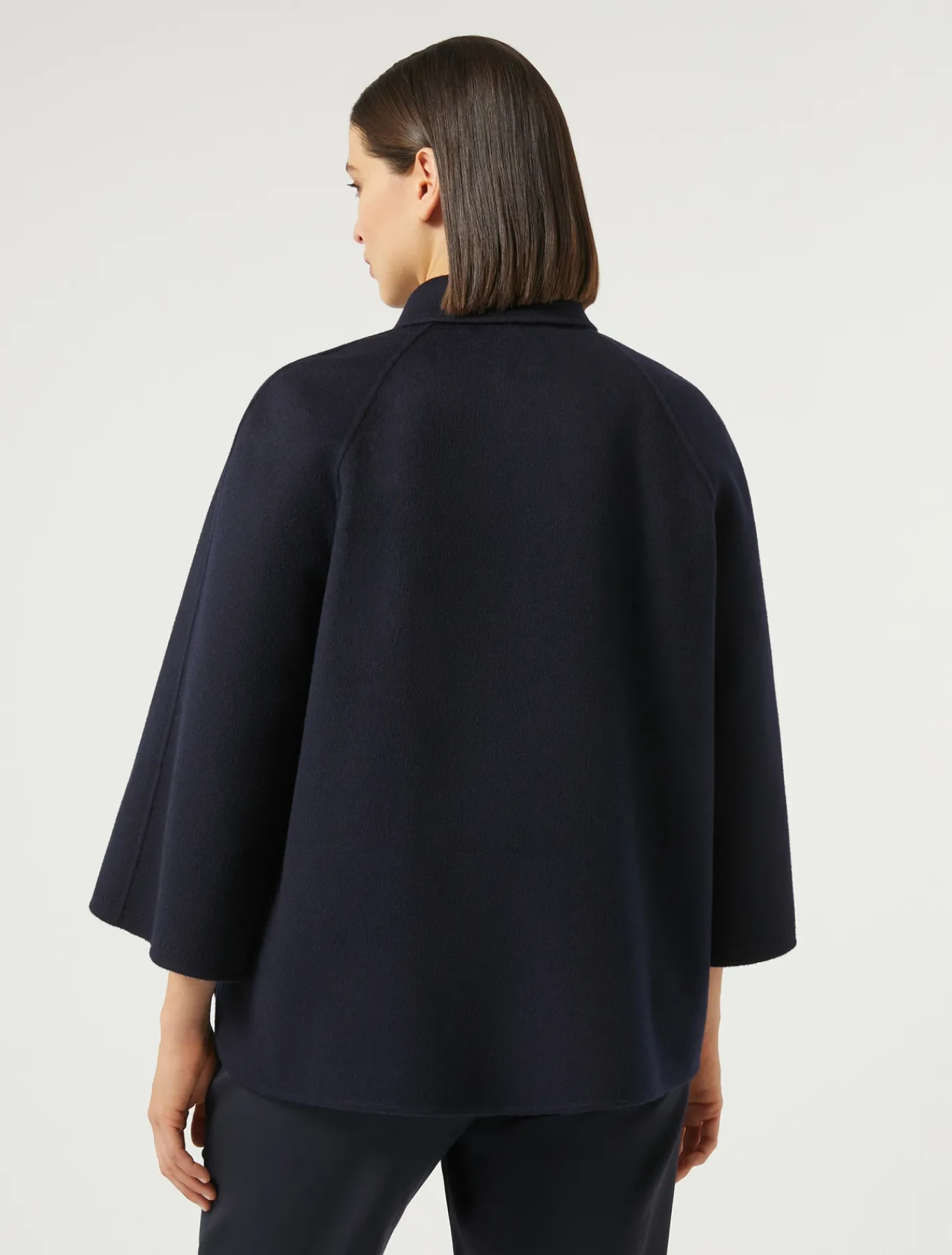 Marina Rinaldi Veste en double de laine et cachemire BLEUNUIT Outlet