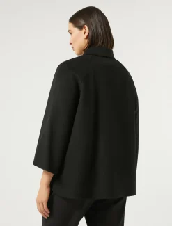 Marina Rinaldi Veste en double de laine et cachemire NOIR Outlet