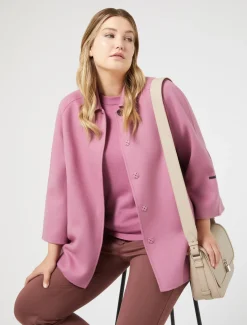 Marina Rinaldi Veste en double de laine et cachemire CYCLAMEN Best