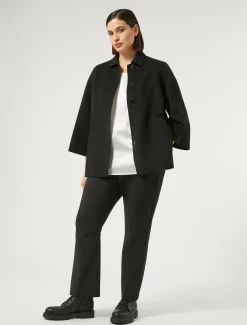 Marina Rinaldi Veste en double de laine et cachemire NOIR Outlet