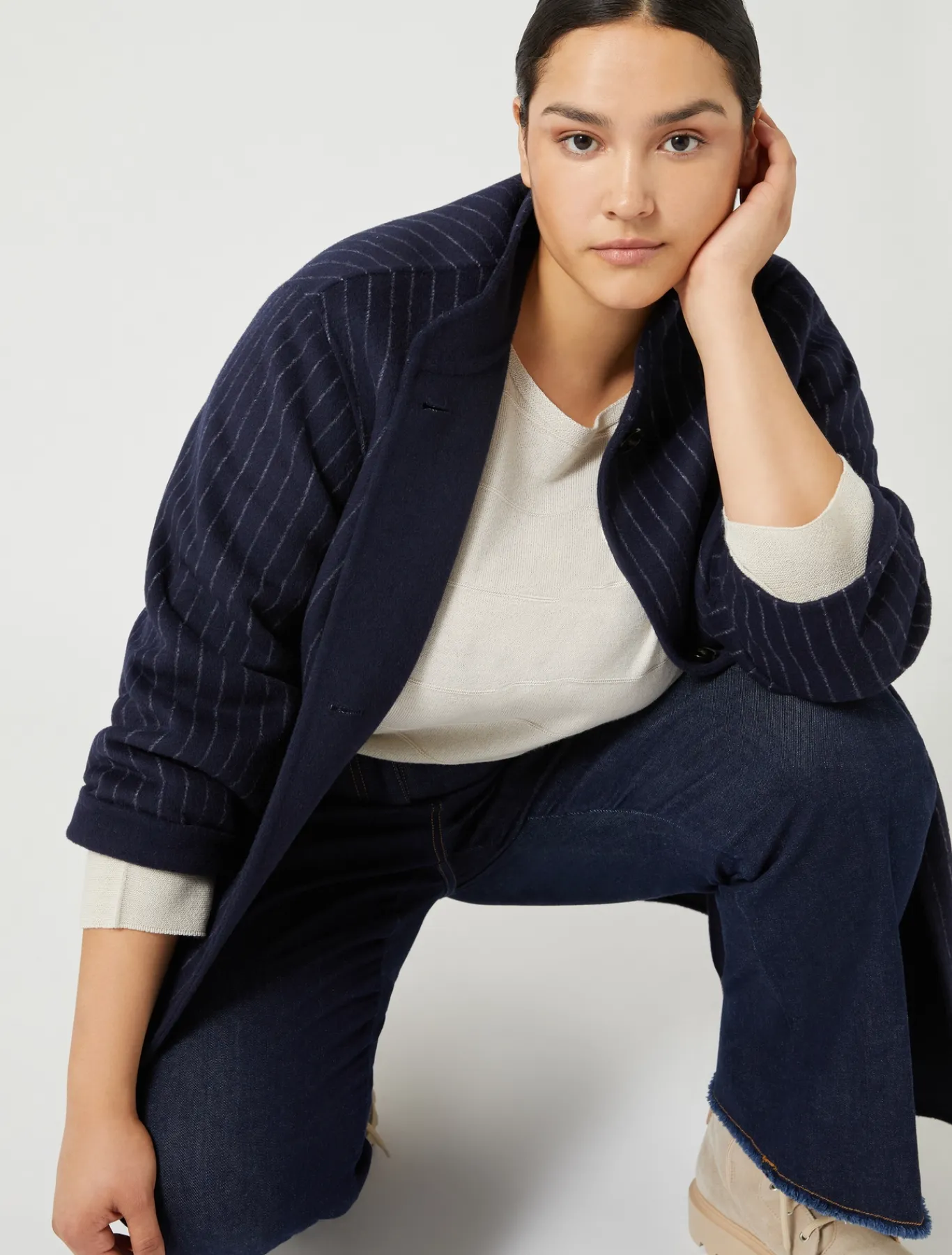 Marina Rinaldi Veste en double laine BLEUMARINE Clearance