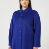 Marina Rinaldi Veste en drap de laine BLEUNUIT Sale