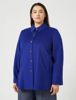 Marina Rinaldi Veste en drap de laine BLEUNUIT Sale