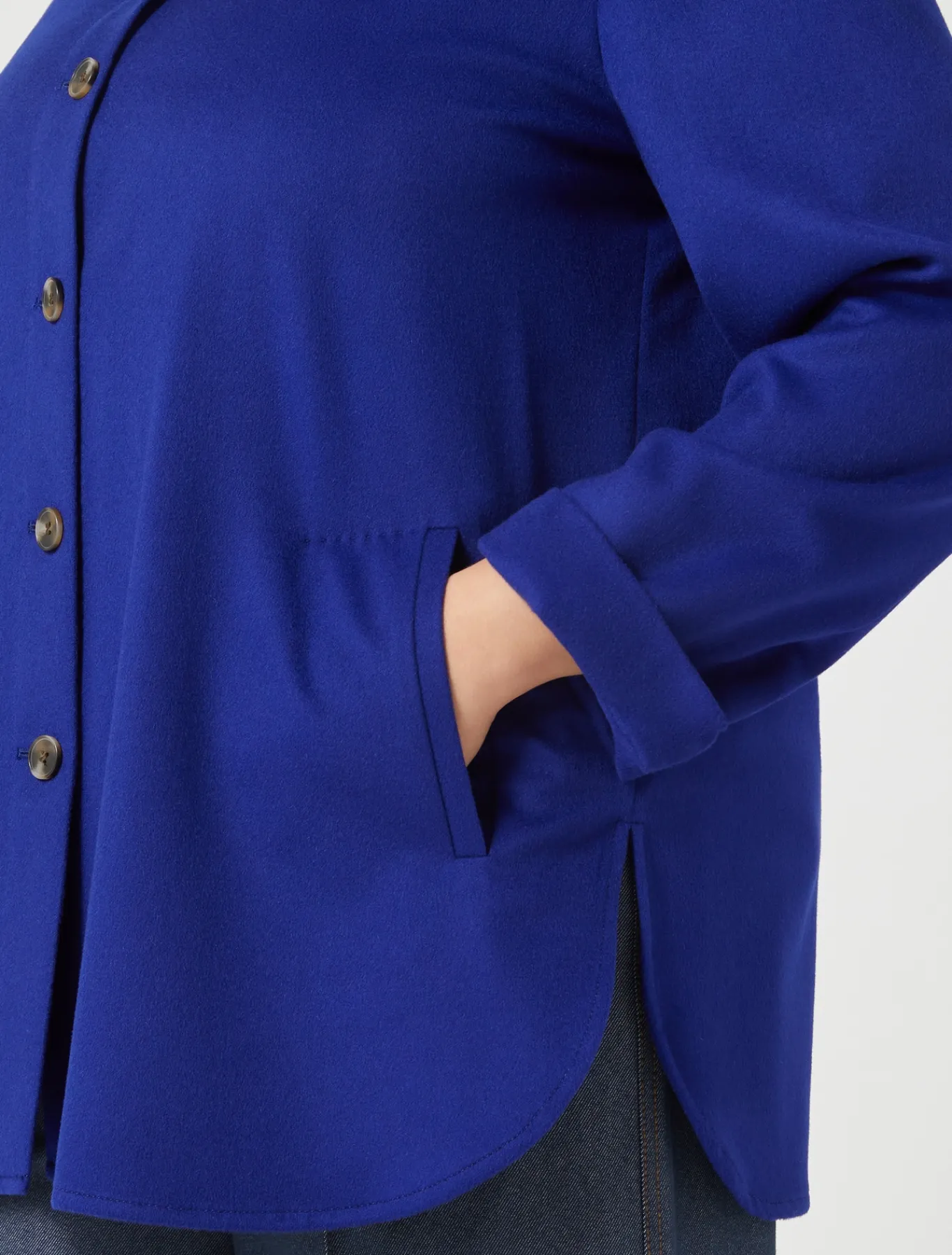 Marina Rinaldi Veste en drap de laine BLEUNUIT Sale