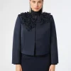 Marina Rinaldi Veste en duchesse avec broderie BLEUNUIT Discount