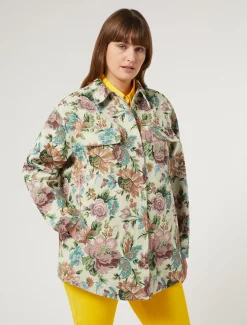 Marina Rinaldi Veste en jacquard à fleurs JAUNEPALE Fashion