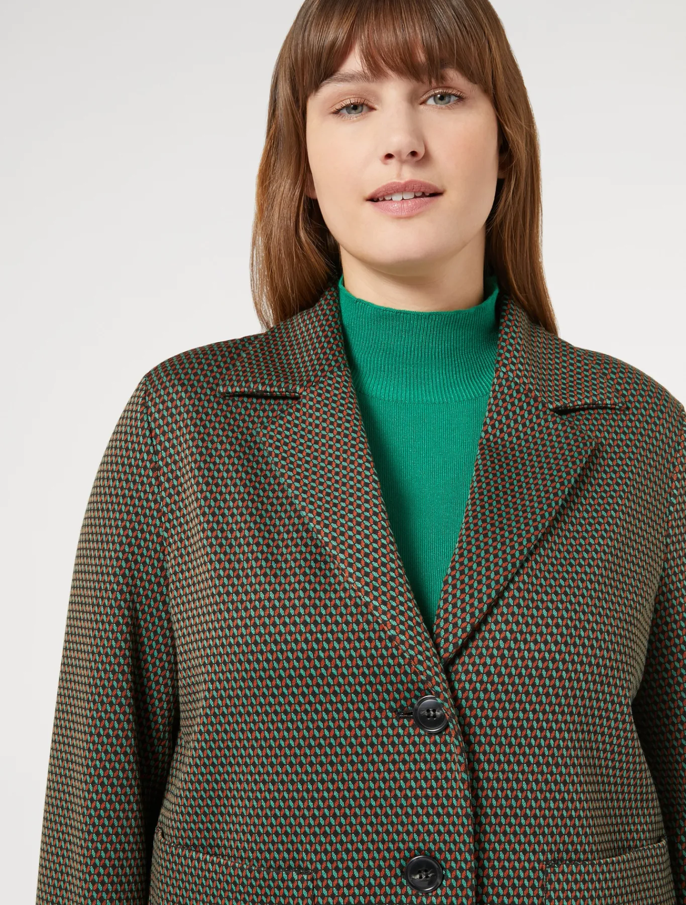Marina Rinaldi Veste en jersey jacquard CAFE Sale