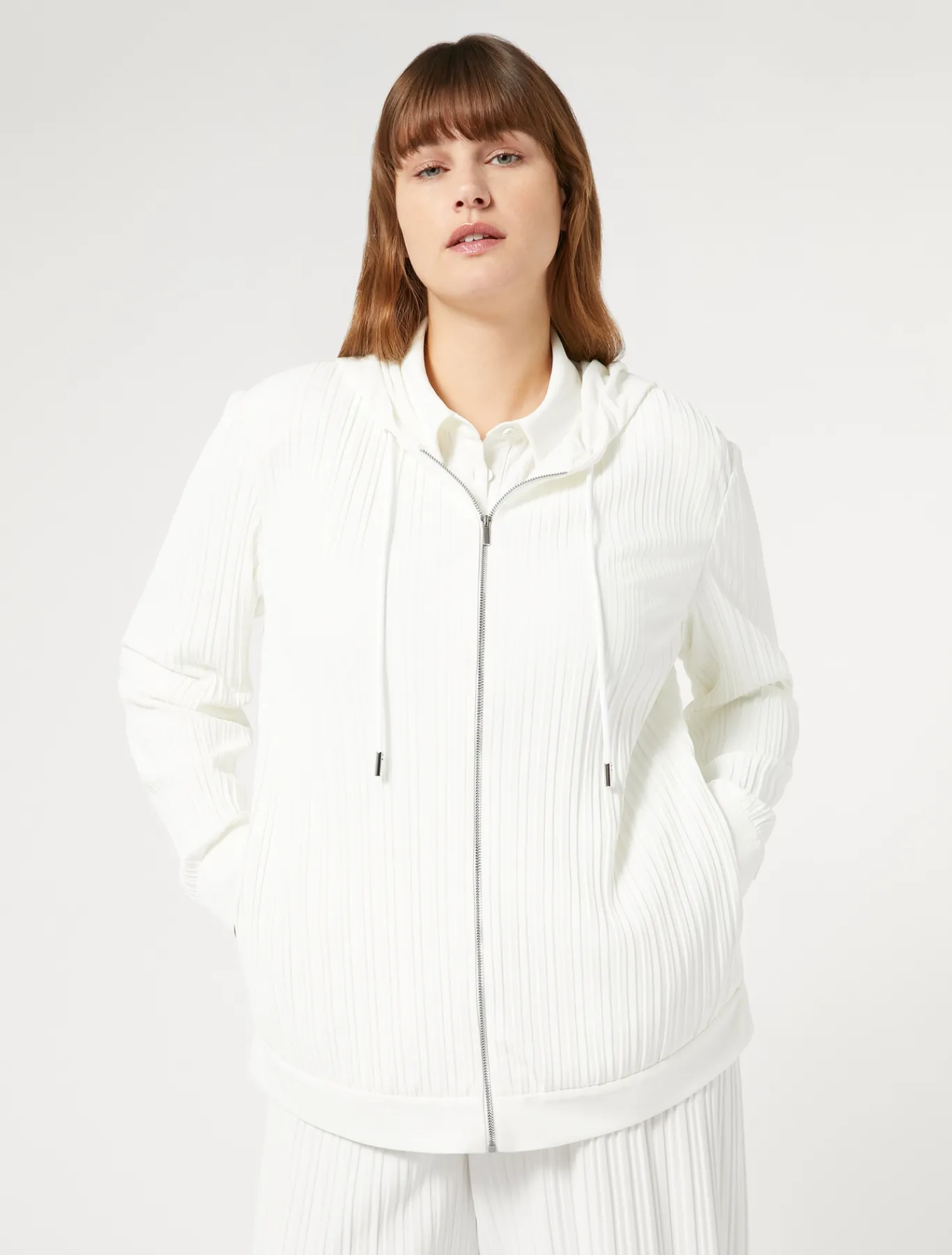 Marina Rinaldi Veste en jersey plissé BLANC Online