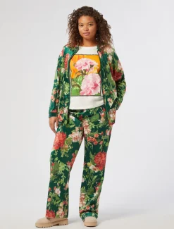 Marina Rinaldi Veste en jersey velours VERT Fashion