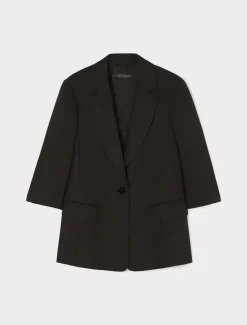 Marina Rinaldi Veste en lin NOIR Outlet