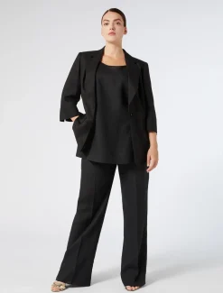Marina Rinaldi Veste en lin NOIR Outlet