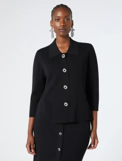 Marina Rinaldi Veste en maille NOIR Clearance