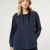 Marina Rinaldi Veste en molleton de coton BLEU Clearance