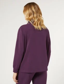 Marina Rinaldi Veste en molleton de coton VIOLET Discount