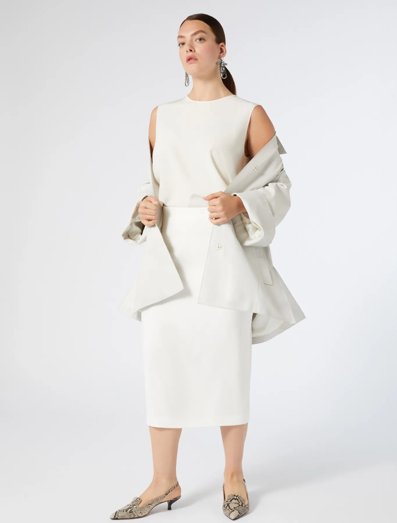 Marina Rinaldi Veste en nappa IVOIRE Discount