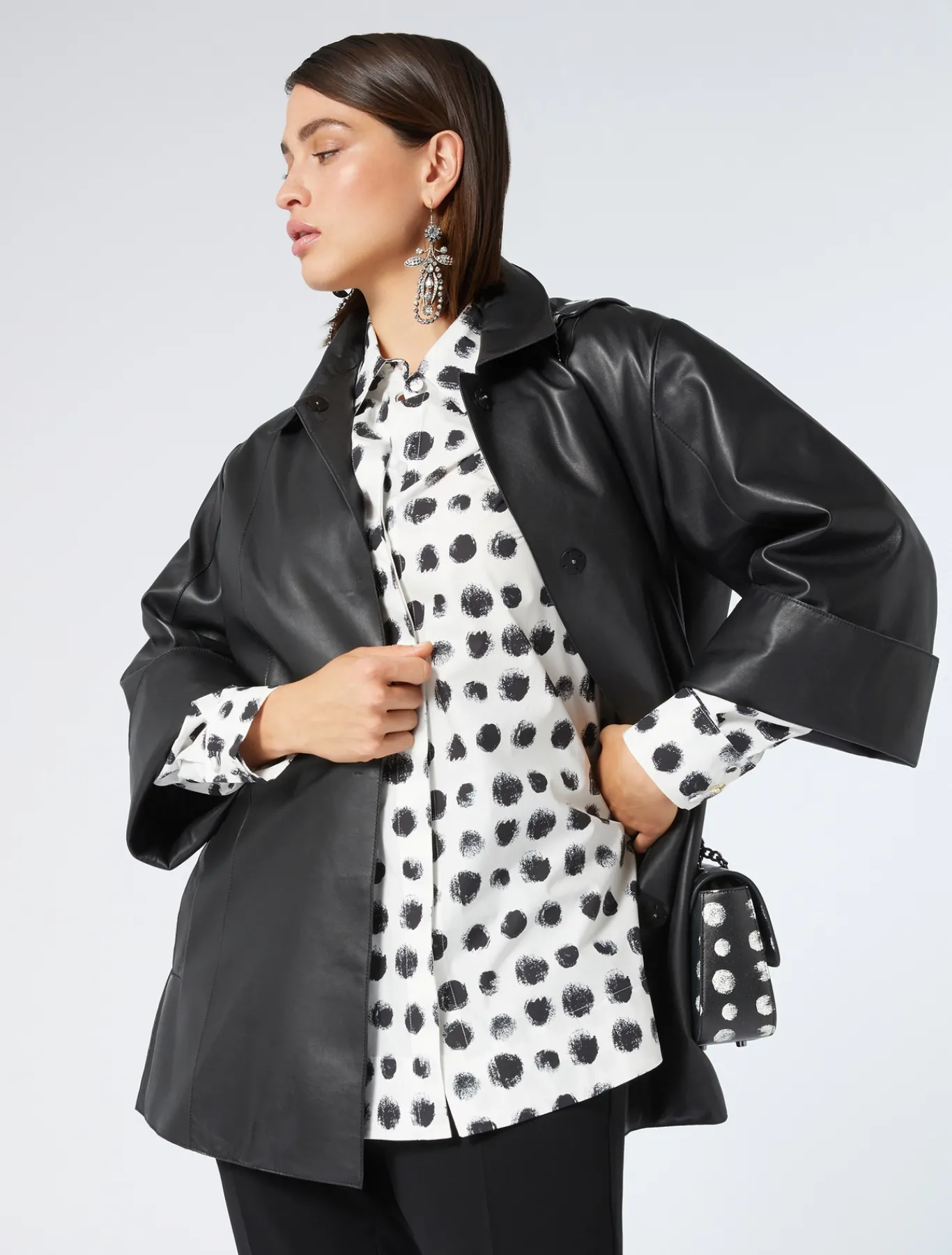 Marina Rinaldi Veste en nappa NOIR Clearance