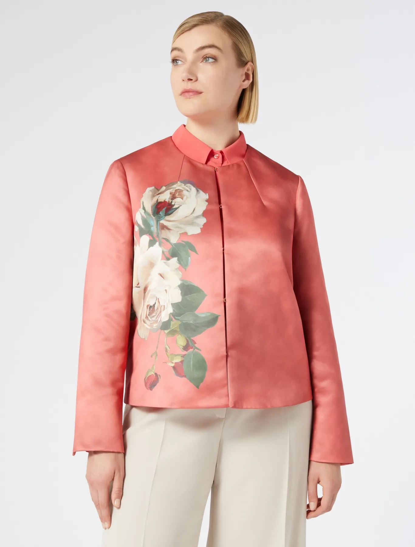 Marina Rinaldi Veste en satin duchesse CORAIL New