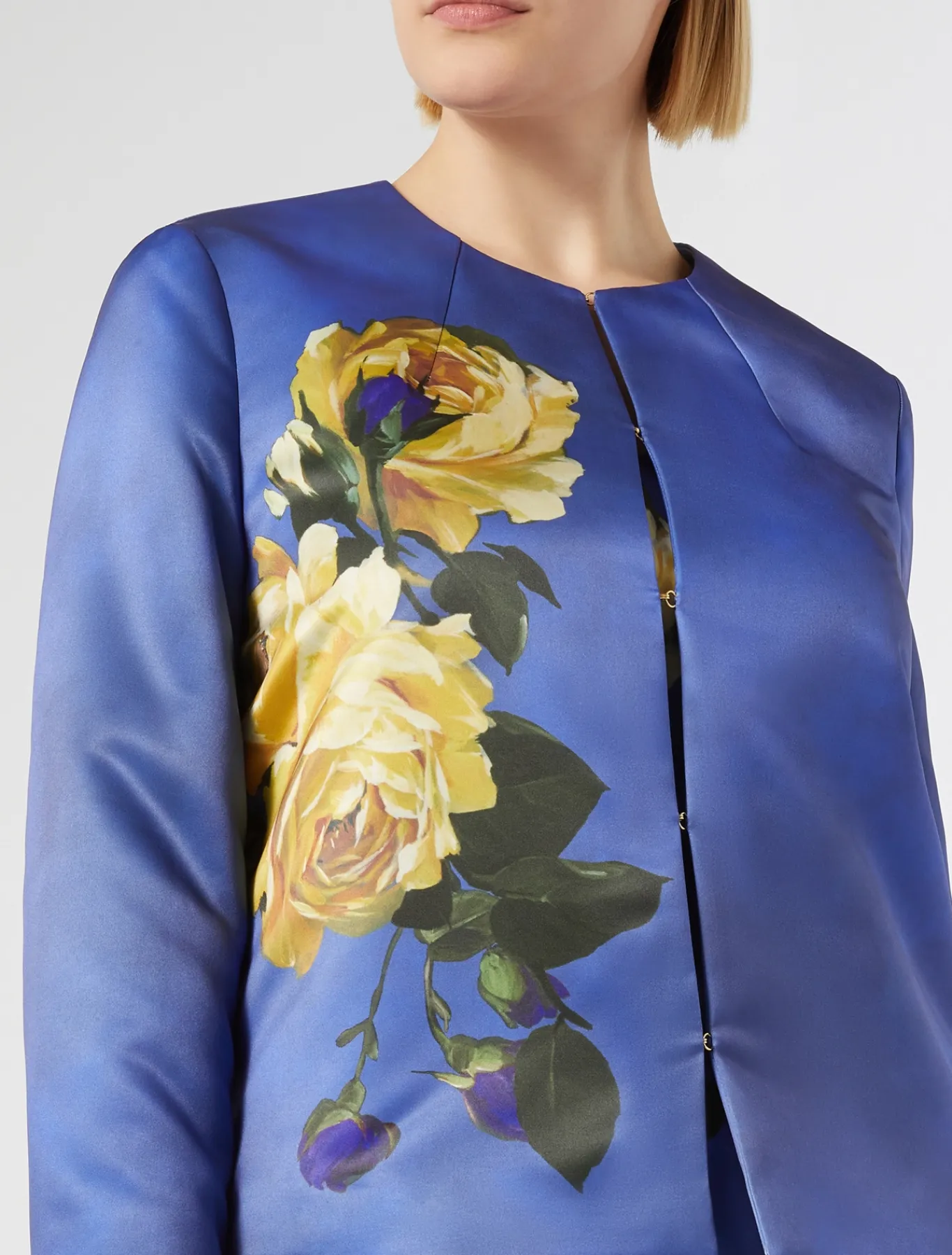 Marina Rinaldi Veste en satin duchesse GRISBLEU Best