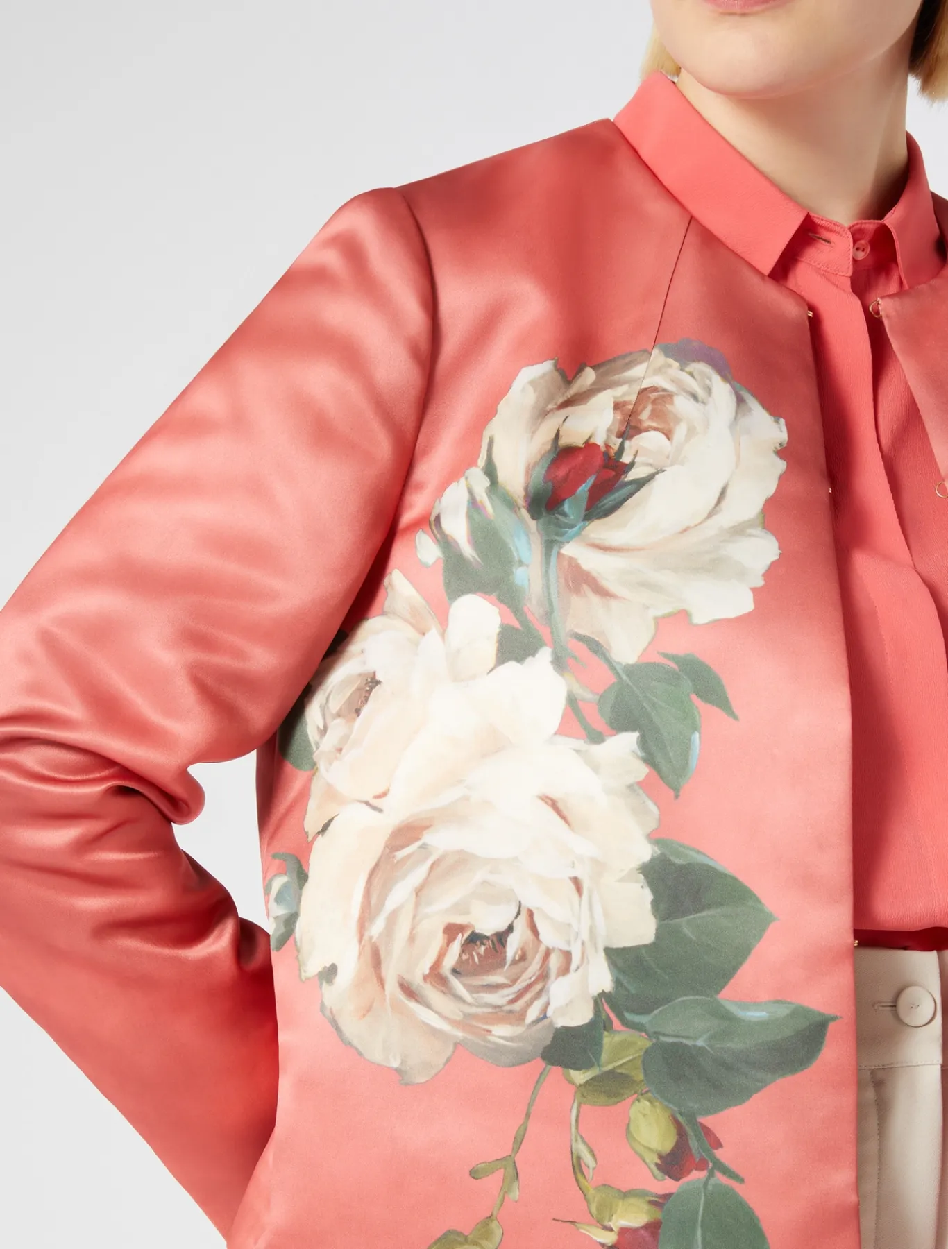 Marina Rinaldi Veste en satin duchesse CORAIL New