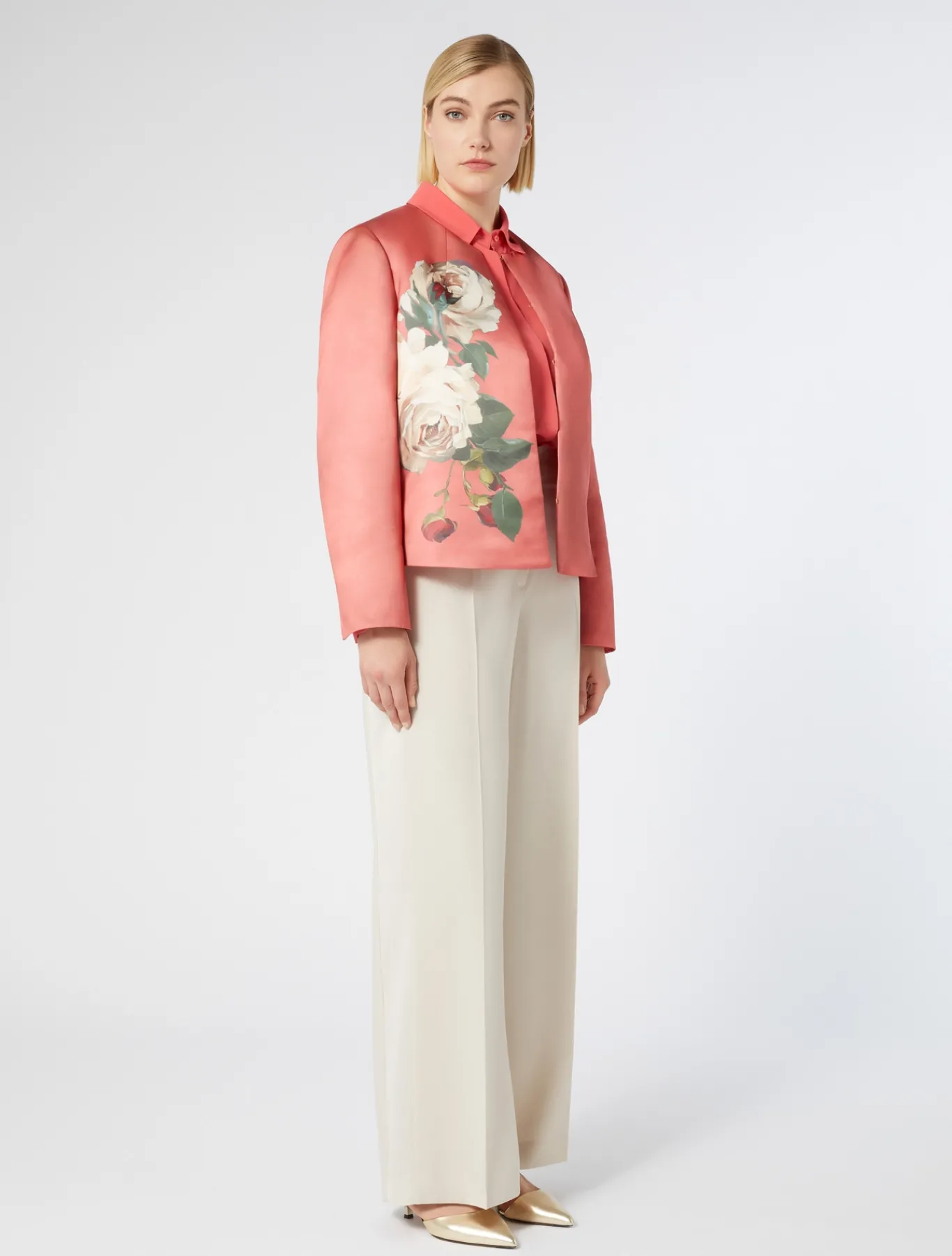 Marina Rinaldi Veste en satin duchesse CORAIL New