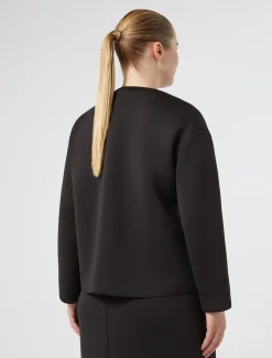 Marina Rinaldi Veste en scuba avec broderies NOIR Clearance