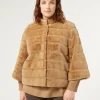 Marina Rinaldi Veste en tissu effet fourrure et toile de nylon POILDECHAMEAU Sale