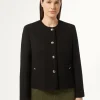 Marina Rinaldi Veste en tissu mouliné NOIR Clearance