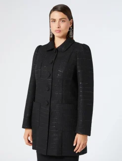 Marina Rinaldi Veste en tissu mouliné NOIR Best